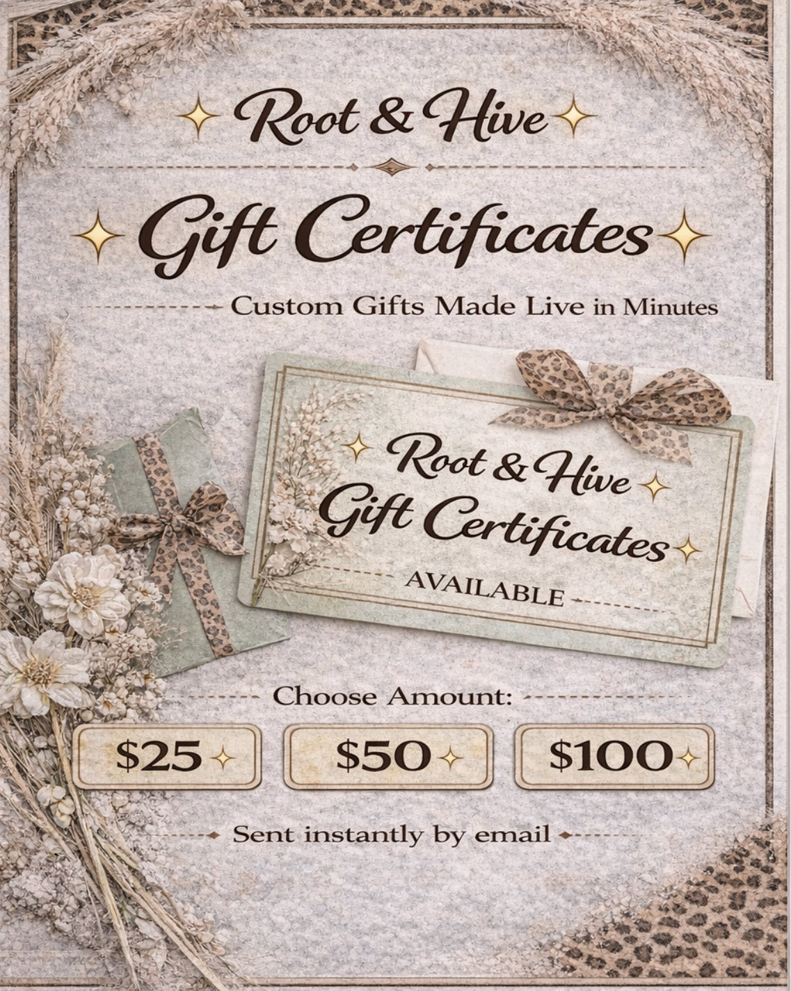 ✨Root & Hive✨ Gift Certificate 🎁