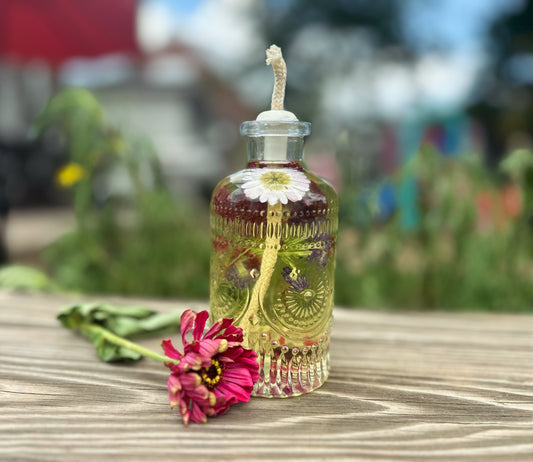 Floral Oil Lamp