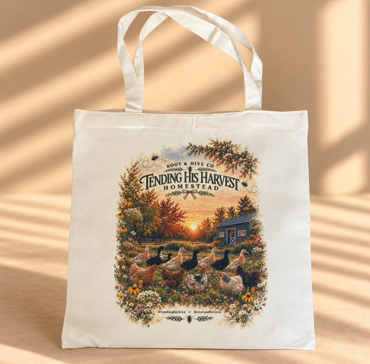 Custom Illustrated Business Tote Bag